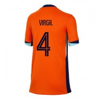 Niederlande Virgil van Dijk #4 Heimtrikot Frauen EM 2024 Kurzarm